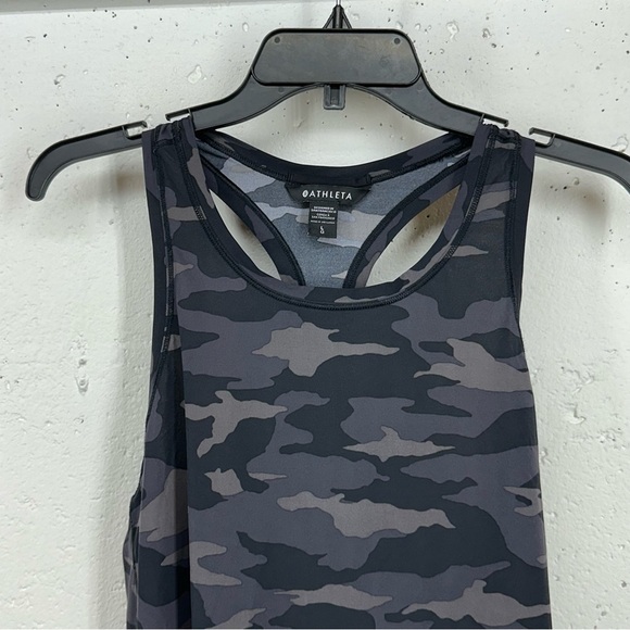 Athleta Women’s size Large ULTIMATE Black & Gray Camo Train Tank Top - Picture 3 of 12